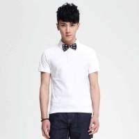 唐狮 男式 短袖净色polo衫111211026301(漂白M)