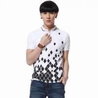 唐狮 男式 印花POLO111211026311(漂白M)