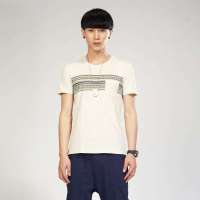 唐狮 男式 前胸几何印花短袖T恤112211022438(肉桂色XL)