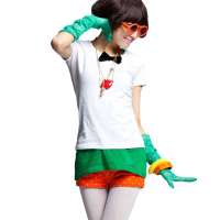 七格格 女装OTHERMIX修身休闲百搭纯短袖t恤女款潮22A1229(白色/S)