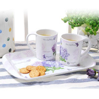 shall希尔紫阳花系列托盘、杯子三件套SL 8902