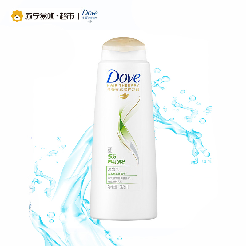 多芬(Dove) 洗发水 养根韧发洗发乳375ml 所有发质 柔顺水润[联合利华]