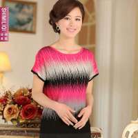 诗米利琪 女装短袖针织衫休闲一字领T恤蝙蝠袖C-222(梅红 L)