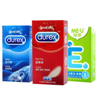 杜蕾斯 避孕套超薄12只+活力12只送秘诱5只情趣超薄组合安全套