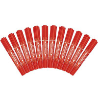 齐心(COMIX)MK803 大双头记号笔 10支装 红色