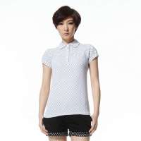 唐狮 女式 印圆点POLO衫111221026101(漂白S)