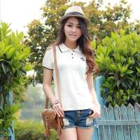 艾夫斯 女英伦时尚百搭短袖POLO衫21222122006(本白/XS)