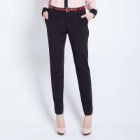 艾夫斯 女时尚利落气质OL休闲裤G21312217002(黑色/26)