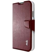 艾美克(IMAK) 三星 i9500 SIV i9502 i9508 i959 天逸皮套(R64纹)超薄可支架 (咖啡色)