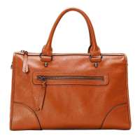 伊米妮欧美潮流铆钉囧包笑脸中号机车手提女包X071903 浓醇棕