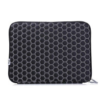 酷蛙14.1寸中性SSKIN系列高弹性球形纹笔记本内胆包1232黑白色