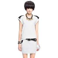 七格格 女装othermix夏装新品卫衣面料舒适半身裙3MP2029X（白色/XL）