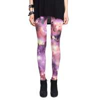 七格格 女装OTHERMIX夏装新款色彩花色女士修身显瘦打底裤3MT2036X(花色/L)