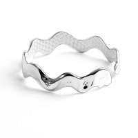 齐泉黄金999千足银手镯 爱的浪花24g