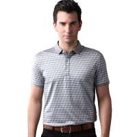 华帝卡尼 男装62%桑蚕丝商务时尚休闲短袖T恤TA136890A(蓝色170/M)