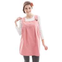 添香防辐射服孕妇装最新独家款款时尚毛绒小宠孕妇马甲裙粉青紫三色可选60493（粉色L）