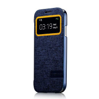 摩米士(MOMAX)开窗保护皮套 适用于适用于三星Galaxy S4 I9500 蓝色