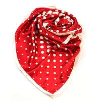 钱塘荷韵圆点层云缎大方巾1208-3