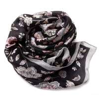 钱塘荷韵尼泊尔之花留孔纱长巾1408-1