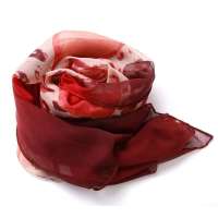 钱塘荷韵不规则豹纹乔其纱长巾1410-1