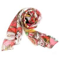 钱塘荷韵印尼之花雪纺长巾1436-1