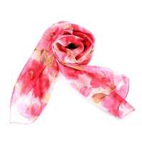 钱塘荷韵富贵之花雪纺长巾1437-1