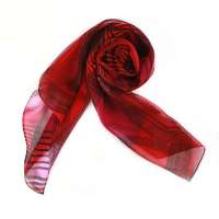 钱塘荷韵迷幻线雪纺长巾1439-2