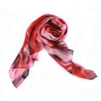 钱塘荷韵交错雪纺长巾1441-2