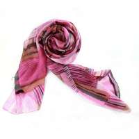 钱塘荷韵千色聚变雪纺长巾1444-3