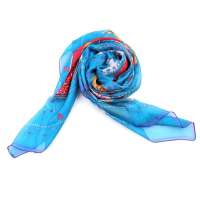 钱塘荷韵幸运之树雪纺长巾1450-5