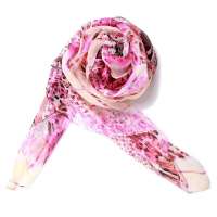 钱塘荷韵风格雪纺长巾1452-1