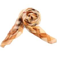 钱塘荷韵华丽方格雪纺围巾1461-1