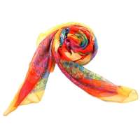 钱塘荷韵小树雪纺围巾1467-3