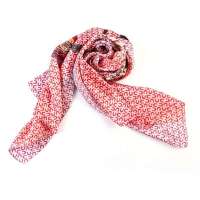 钱塘荷韵马蹄素绉缎长巾1480-1