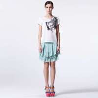 浅秋印花圆领套衫A2117A白色120