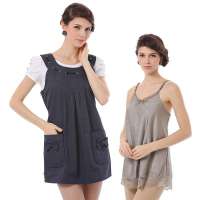 婧麒防辐射服孕妇装夏防辐射孕妇装孕妇防辐射衣服正品银纤维夏装jc8330B藏青色L