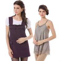 Joyncleon 婧麒防辐射衣服正品 银纤维孕妇防辐射服防辐射孕妇装春夏jc8311B暗紫色L