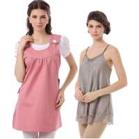 婧麒孕妇防辐射服 孕妇装银纤维防辐射孕妇装正品防辐射吊带衣服jc8312B粉红色XL