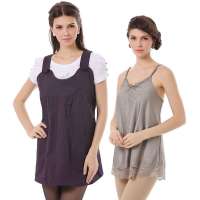 婧麒防辐射服 银纤维孕妇防辐射服 孕妇装防辐射孕妇装正品春夏衣jc8306B暗紫色L