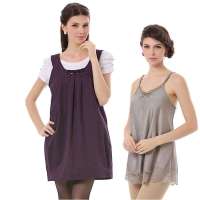 婧麒防辐射服 孕妇装防辐射孕妇装正品孕妇防辐射服 银纤维春夏衣jc8305B暗紫色L