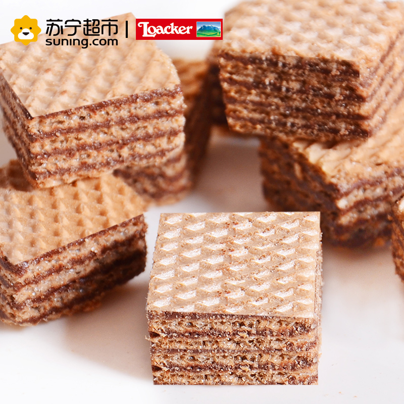 莱家巧克力味粒粒威化饼干125g 进口威化饼干 休闲零食