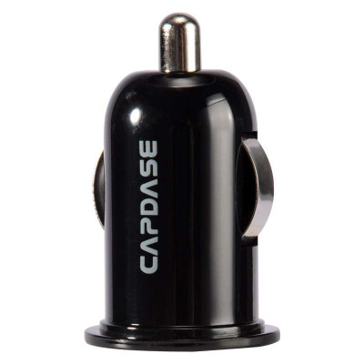 卡登仕(CAPDASE)双USB超短mini车充1A(黑色)