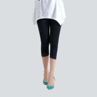 Feelie 女式 韩款时尚纯色九分裤FW132080991(黑色S码)