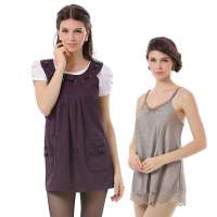 婧麒防辐射服孕妇装夏防辐射孕妇装孕妇防辐射衣服正品银纤维夏装jc8330B暗紫色XL