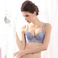 纤黛尔QINDALLE2013红粉佳人女士内衣厚模杯聚拢蕾丝边油袋按摩丰胸文胸洋灰色3/4杯(B85)102025