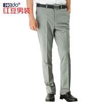 红豆男装商务休闲直筒中腰西裤HDEKS33014(S01灰色42)