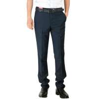 红豆相思鸟男装商务休闲无皱薄款修身西裤HDXK13351(B28深蓝42)