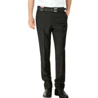 红豆相思鸟男装商务休闲修身纯色薄款西裤HDXK13352(S10黑色42)