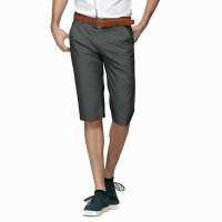 红豆相思鸟男装休闲直筒格子中裤HDXK13306(S07蓝灰33)