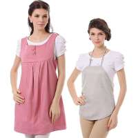 婧麒孕妇防辐射服银纤维防辐射孕妇装正品特价春夏孕妇防辐射肚兜jc8307A粉红色XL